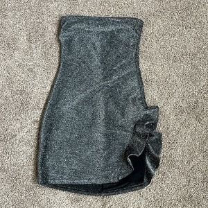 Lucy in the Sky black sparkly mini dress